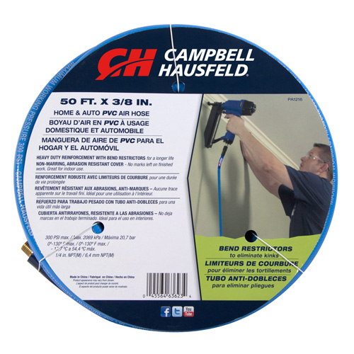[PA1216] Manguera de 15 Metros ( 50 Pies ) Conector 1/4" Grosor 3/8" CAMPBELL HAUSFELD / BOSCH-VENTANA 1