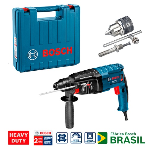 [112A-2G3] Martillo Perforador 2 KG GBH 2-24 D (0 611 2A0 2G3) + MANDRIL / BOSCH-10-E-1
