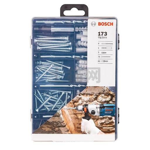 [2607017506] Juego de 173 Piezas BOSCH AZUL / TARUGOS TORNILLOS BROCAS / BOSCH-10-C-2-A