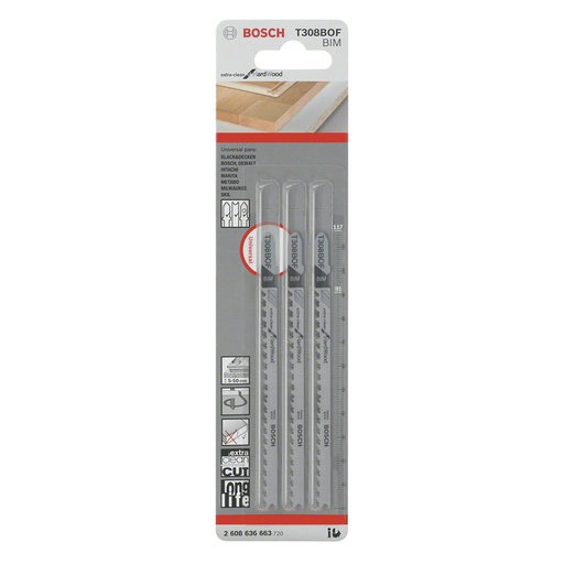 [2608636663] Sierra / 'Cuchilla para Caladora T308BOF 3U / LAMINADOS / BOSCH-10-D-2
