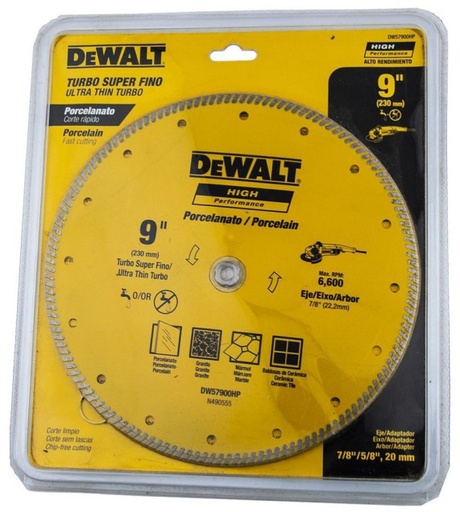 [DW57900HP] Disco de diamante 9" Rin Continuo / ULTRA DELGADO / DEWALT-Tabla-1