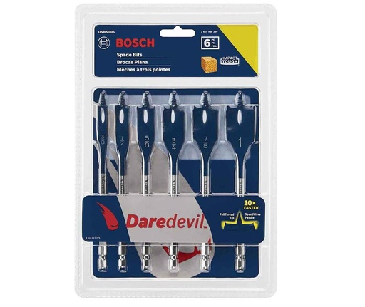 [2610958239] Broca Paleta KIT 3/8, 1/2, 5/8, 3/4, 7/8, 1 BOSCH / BOSCH-1-D-3