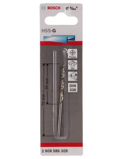 [2608586309] Broca Metal Madera HSS BOSCH 9/64&quot;  BLISTER / BOSCH-