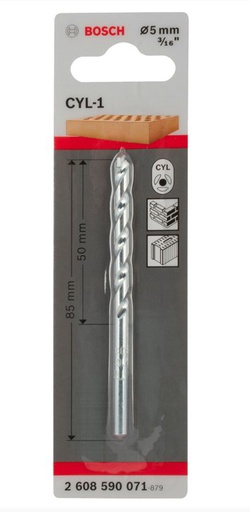 [2608590071] Broca Concreto BOSCH CYL- 5 MM -3/16  BLISTER / BOSCH-