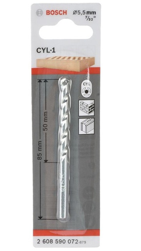 [2608590072] Broca Concreto BOSCH CYL- 5.5 MM - 7/32  BLISTER / BOSCH-