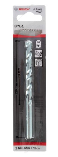 [2608590079] Broca Concreto BOSCH CYL- 9 MM - 11/32  BLISTER / BOSCH-