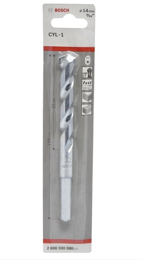 [2608590088] Broca Concreto BOSCH CYL- 14 MM - 9/16  BLISTER / BOSCH-