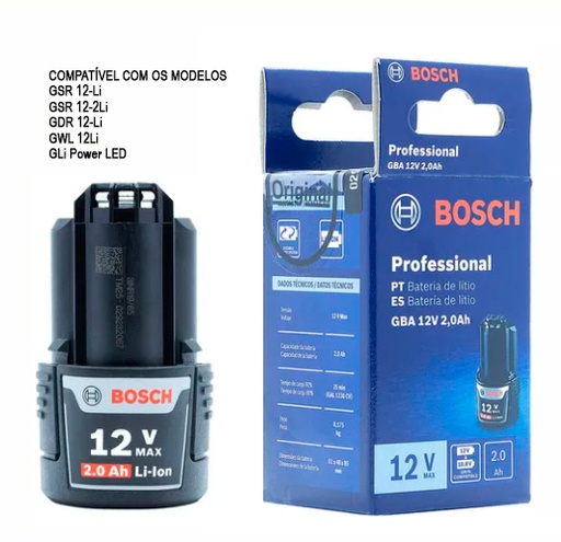 [1600A0021D] Bateria BOSCH 12 V / GBA 12V 2.0 Ah / BOSCH-5-D-1-A