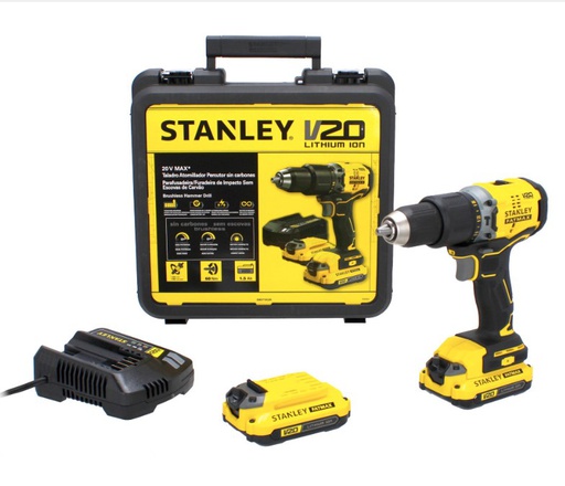 [SBD715C2K-B3] Taladro inalambrico 20 V STANLEY Lithium / FATMAX / Percucion / BRUSH / DEWALT-1-E-1-C