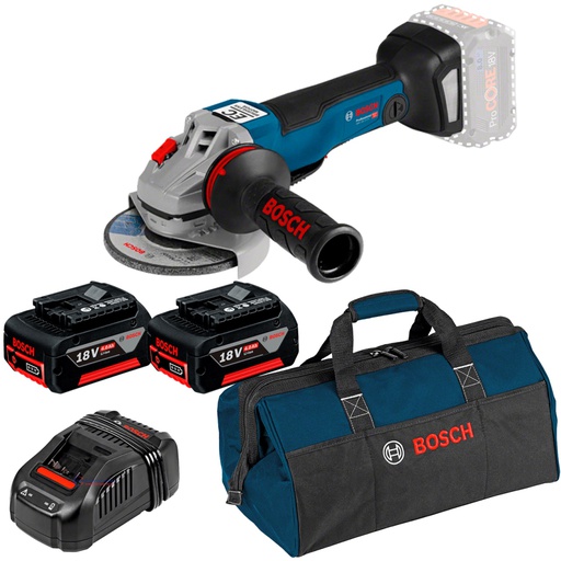 [19G3-COMBO] Amoladora 4 1/2&quot; GWS 18V-10 PC / 2- BATERIA 4 AMP / BOSCH-