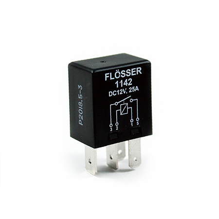 [1142] Relay Micro FLOSSER 12V / 25 Amp 4 Terminales / BOSCH-PISO-1