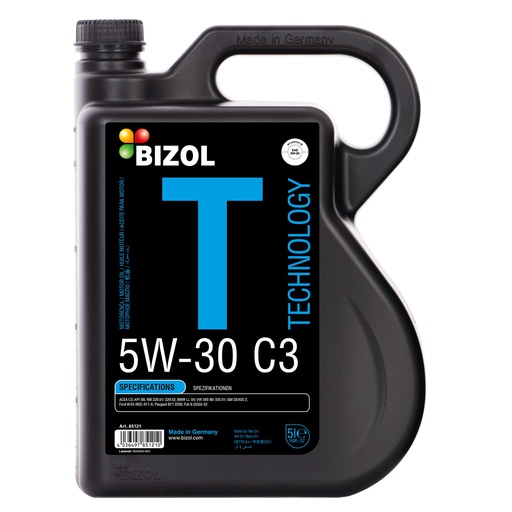 [85121] Aceite 5W30 C3 Garrafa 5L - TECHNOLOGY / FULL SINTETICO / BIZOL / BOSCH-