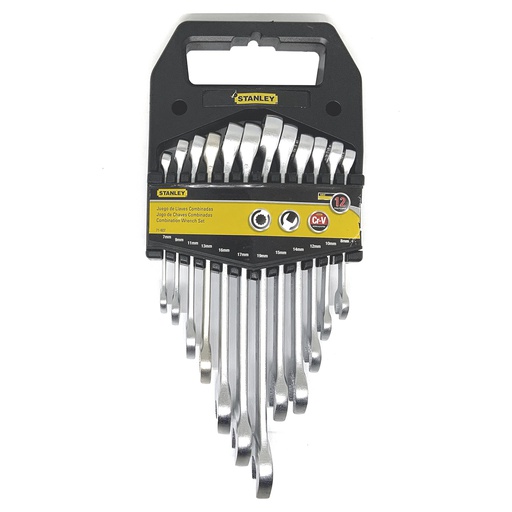 [71-607] Llaves Combinadas METRICAS 12 Piezas / 7, 8, 9, 10, 11, 12, 13, 14, 15, 16, 17, 19 MM. STANLEY / DEWALT-TABLA-1