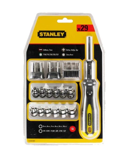 [STHT54925-840] Desarmadores Tipo Ratchet 29 Piezas / Puntas y Dados / STANLEY / DEWALT-