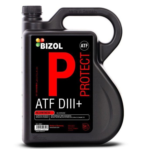 [22851] Aceite ATF D-III+ Garrafa 5L - PROTECT / FULL SINTETICO / BIZOL / TRANSMISION AUTOMATICA / BOSCH-