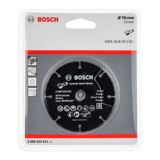 [2608623011] Disco de diamante 3&quot; BOSCH Corte Madera / Metal / Platico / MULTI WHEEL / BOSCH-TABLA-6