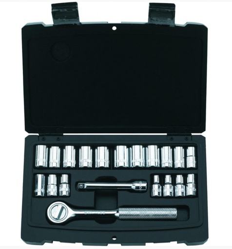 [92-802] Juego / Dados / Cubos de Mecanico / 20 Piezas / 1/4&quot; / 7 a 13 mm / STANLEY / DEWALT-