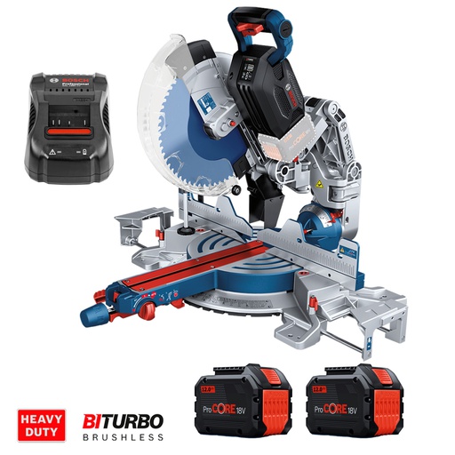 [1B43-COMBO] Sierra ingletadora BOSCH 12" ( Brazo Robotico ) GCM 18V-305 GDC / BITURBO / BOSCH-