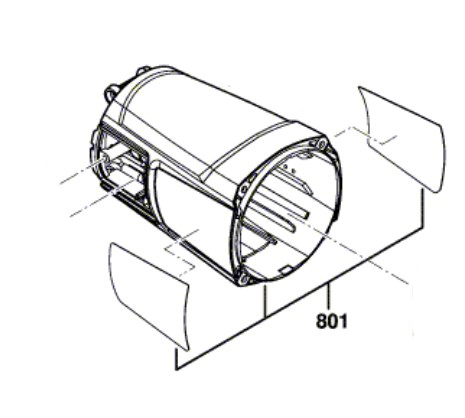 [16051082NZ] Carcasa de Motor Amoladora GWS 28-230 Brasileña / BOSCH-