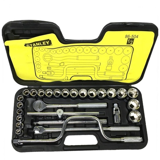 [86-504] Juego / Dados / Corto 1/2&quot; / 29 Piezas 12 puntos / STANLEY / DEWALT-5-D-3-D-1