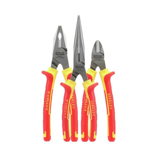 [84-011] Juego 3 Alicate Electricista / AISLADO 1000V MAXSTEEL / STANLEY / DEWALT-4-A-1-A