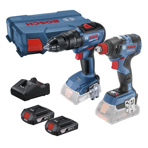 [19J2-2G1] Combo Taladro  GSB 18V-50 + GDX 18V-200 / 2 Bateria 1 Cargador / 18 Volt / BOSCH-8-C-1