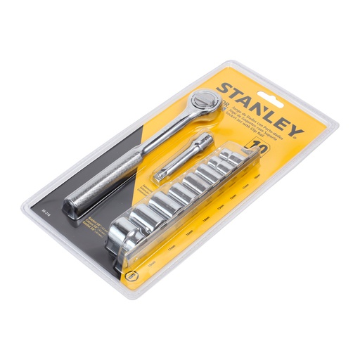 [86-218] Juego / Dados / Corto 3/8&quot; / 10 Piezas / MM / STANLEY / DEWALT-