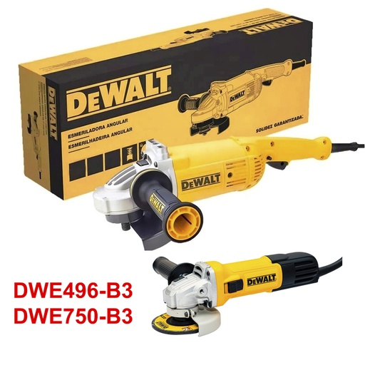 [DWE496-DWE750] Amoladora 9" DEWALT DWE496 2,600 Watt + DWE750 / DEWALT-7-B-1-B (B2)-16-D-3-A