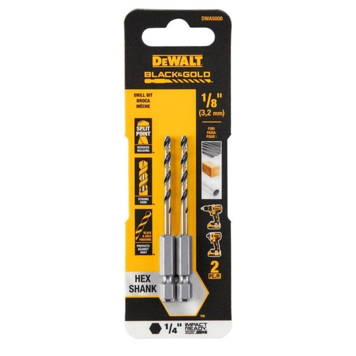 [DWA5008] Broca Metal Madera / HEXAGONAL / 1/8&quot; / DEWALT-Tabla-3