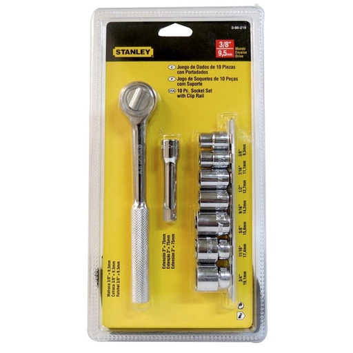 [86-219] Juego / Dados / Corto 3/8&quot; / 9 Piezas / SAE / STANLEY / DEWALT-TABLA-3