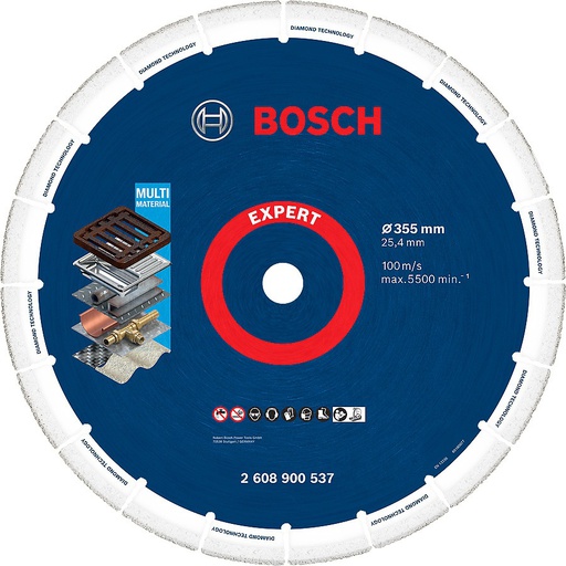 [2608900537] Disco de diamante 14" BOSCH Corte de Metal 30 VECES MAS / EXPERT / BOSCH-TABLA 8