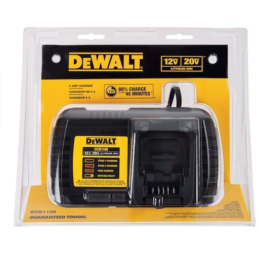 [DCB1106-B3] Cargador Bateria DEWALT 12V 20V 60V / FLEXVOLT / 6 Amp HORA / DEWALT-6-C-1-A