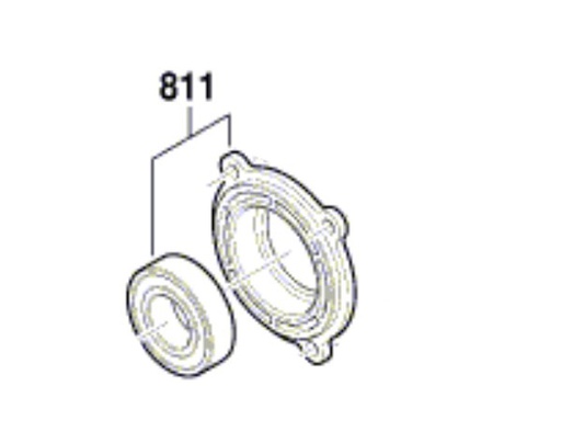 [1619PB6276] Brida de Cojinete Sierra de Banco GTS 254 / Eje / BOSCH-1-D-2-G-1