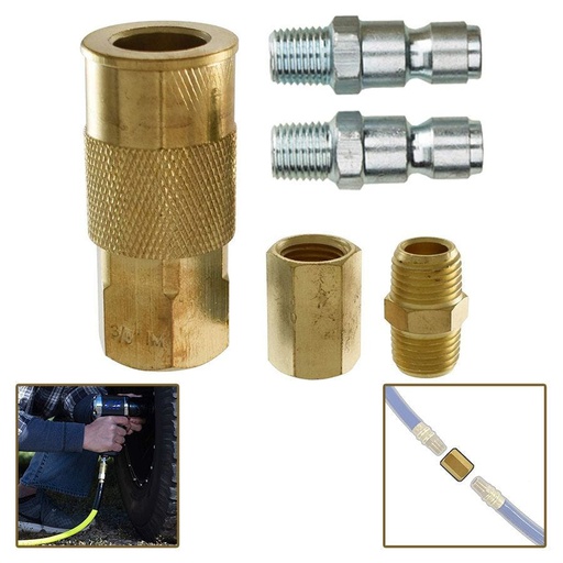 [PA101400AV] Compresor ACCE. Acople 3/8&quot; Rosca 1/4&quot; Juego MACHO / CAMPBELL HAUSFELD / DEWALT-