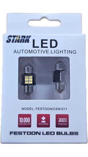 [A016153] Bombilla LED STARK 9-18 V / 10X28 MM / TECHO / ** UNIDAD ** / BOSCH-EN-EXIVICON