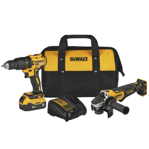 [DCK248P1] Combo Taladro DCK248P1-B3 / DCD7781+DCG413 / 1 Bateria 5 Amp / 1 Cargador / 20 Voltios / DEWALT-7-B-1-A