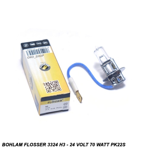 [3324] Bombilla FLOSSER / STANDARD / H3 / 24V / 70 W / PK22S / BOSCH-PISO-1