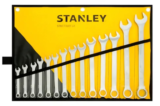 [STMT73649-LA] Llaves Combinadas METRICAS 14 Piezas / 8 ,9 ,10, 11, 12, 13, 14, 15, 16, 17, 18, 19, 22, 24 MM, STANLEY / DEWALT-6-A-3
