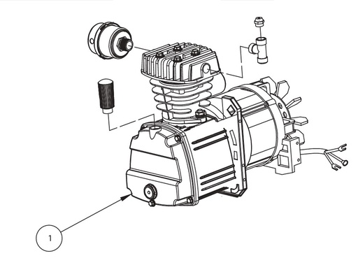 [DC000200DI] Compresor REP. Motor 120 V / DC500100DI / DX500100DI / BOSCH-PISO 1