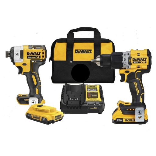 [DCK2490D2-B3] Combo Taladro DCK2490D2 / DCD805+DCF887 / 2 Bateria 1 Cargador / 20 Voltios / DEWALT-7-E-1-A/(B2)-16-C-1-C