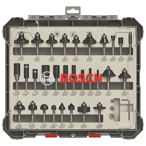 [2607017476] Juego de Fresas para Router de 30 Piezas / BOSCH-8-C-2