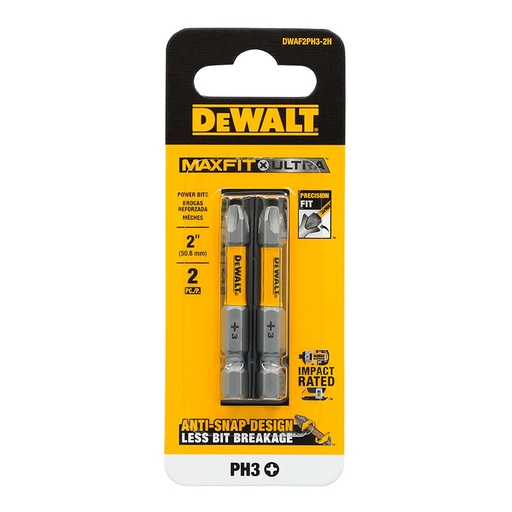 [DWAF2PH3-2H] Punta No 3 Philips de 2&quot; DeWalt / MAXFIT ULTRA / DEWALT-5-C-3-D-2