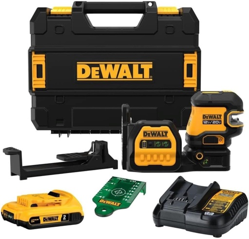 [DCLE34520G] Nivel Laser Autonivelante 2 Lineas Vertical horizontal / LINEA VERDE / 12V-20V / + 5 Puntos / DEWALT-