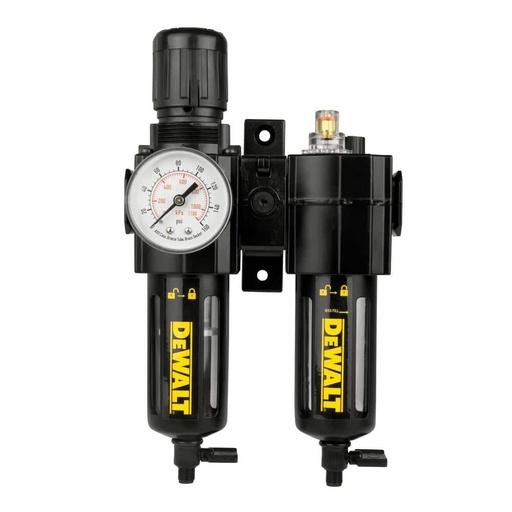 [DXCM019-0352] Compresor ACCE. Trampa de Agua / Purificador / Lubricador / Regulador / 3/8" - 225 PSI / 5 Micras / DEWALT / DEWALT-1-E-3-C-3