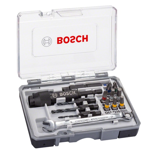 [2607002786] Juego de 20 Piezas Puntas Atornillador / Con Avellanador / BOSCH-