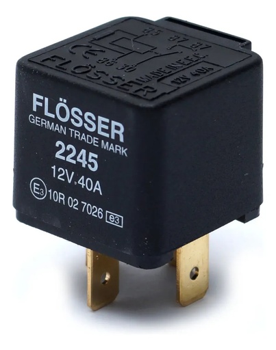 [2245] Relay FLOSSER 12V / 40 Amp 4 Terminales 10R / BOSCH-