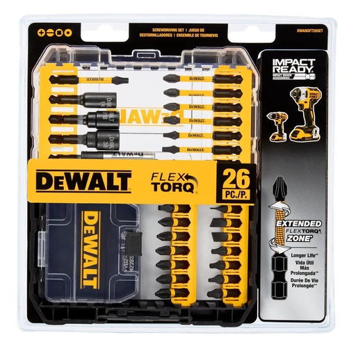 [DWANGFT26SET] Kit de Puntas Magneticas 26 Piezas / FLEX TORQ / DWANGFT26SET / DEWALT-TABLA 7