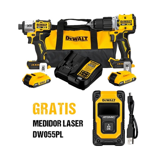 [DCK250D2-OF] Combo Taladro DCK250D2 / DCD805+DCF845 / 2 Bateria 1 Cargador / 20 Voltios / DEWALT-1-A-2-B/VENTANA 3