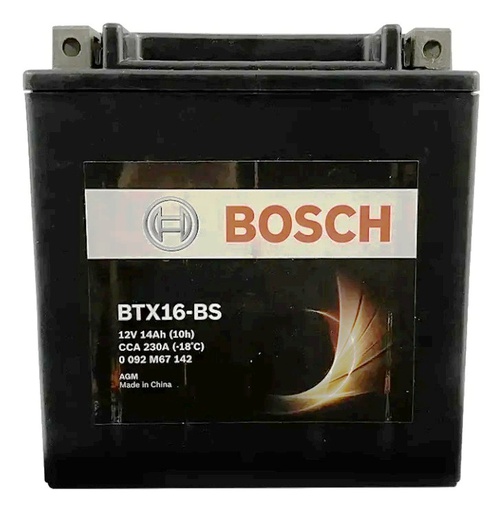 [0092M67142] Bateria Moto BTX16-BS / BOSCH / 14 Ah / BOSCH-