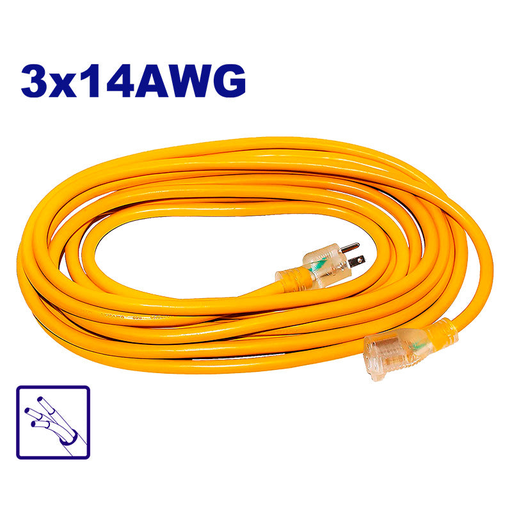 [EMEJ3403] Extencion Electrica Amarilla 8 Metros Calibre 3x14 AWG / EMTOP / DEWALT- 7 FONDO